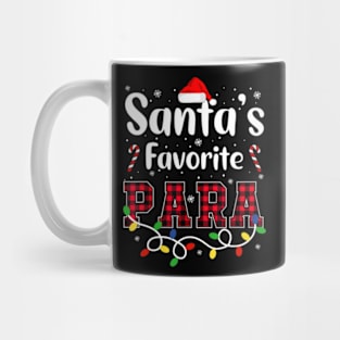 Santa's Favorite Para Christmas Paraprofessional Santa Hat Mug